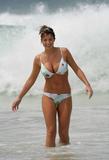 Gemma Atkinson in bikini on the beach in Australia