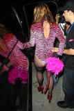 Britney Spears dressed in pink panther costume for the Halloween