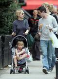 Michelle Wiliams goes for a walk with daugther Matilda in New York City, NY